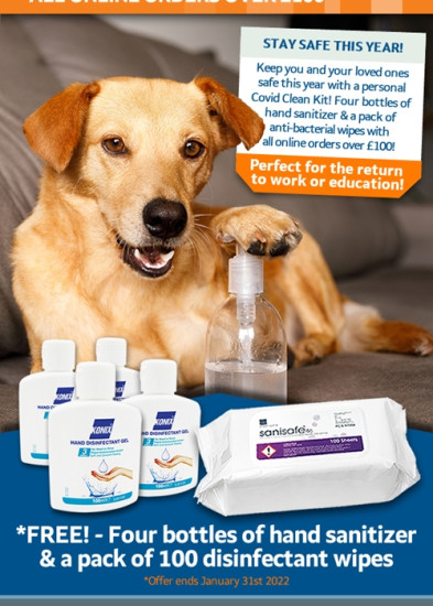 Free Covid Clean Kit with Online Orders Over £100!