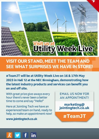 Team JT will be at Utility Week Live