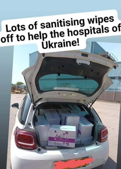 JT Donates Anti-Bacterial Wipes to Hospitals in the Ukraine