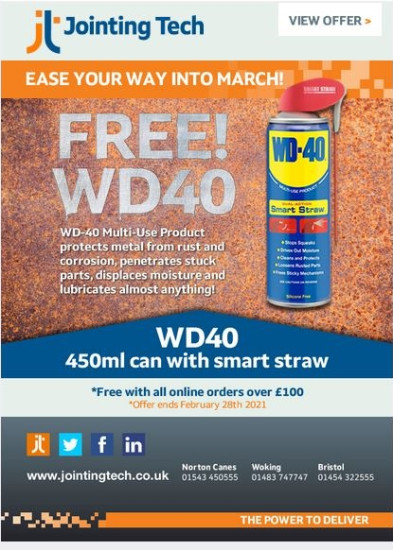 FREE WD40 with Online Orders!