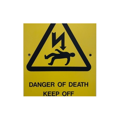 Danger of Death Sign (ALI) - CLEARANCE