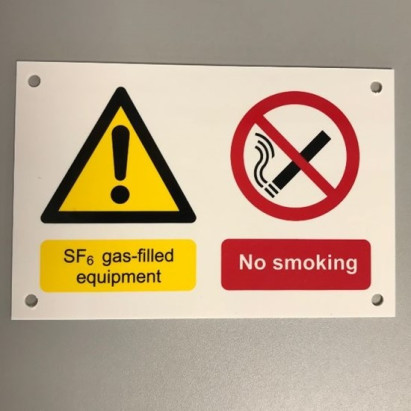 SF6 Warning Sign – Rigid Plastic