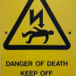 Danger of Death Sign (ALI) - CLEARANCE